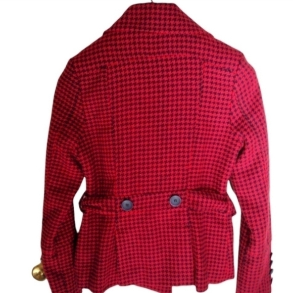 Forever 21 Red Houndstooth Double Breasted Jacket - Picture 2 of 7